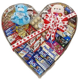 Imagem de Super Coração Gigante de Chocolates com Ursinhos
