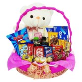 Cesta de Chocolates Super Grande com Urso de Pelúcia