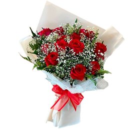 Imagem de Buquê com Lindas 15 Rosas Vermelhas