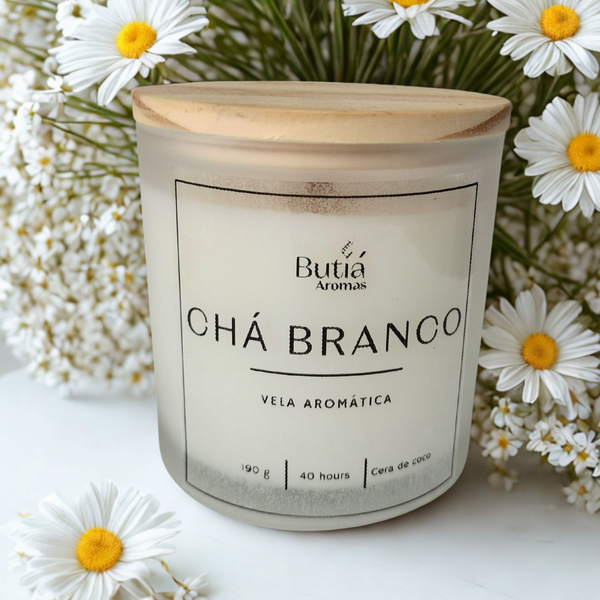 Vela Aromática Perfumada Chá Branco 190 Gramas
