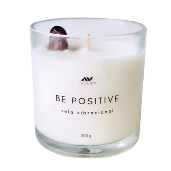 Vela Vibracional Be Positive Lavanda e Ametista 