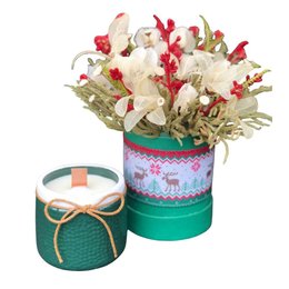 Imagem de Caixa de Flores  Desidratadas com Vela Aromática 