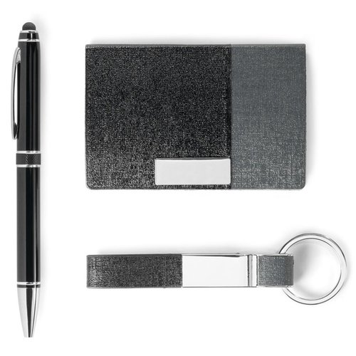 Brendon Kit de Porta Cartões, Chaveiro e Esferográfica