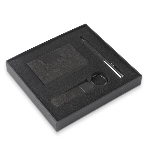 Kit Escritório Chaveiro, Caneta e Porta Cartões