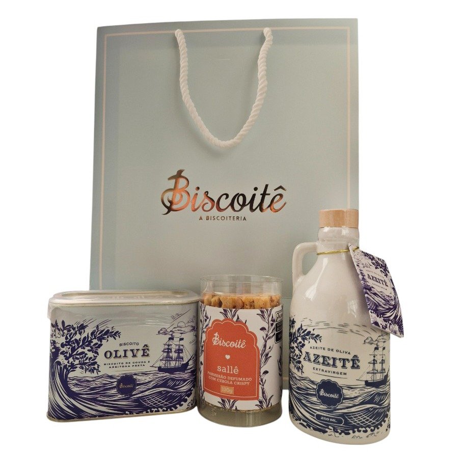 Kit Biscoitê com Azeite, Olivê e Snack Sallê | Giuliana Flores