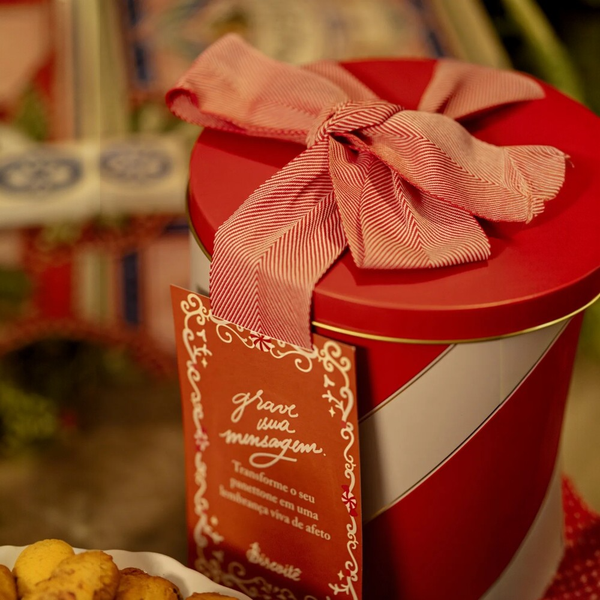 Lata Panettone Voz Grave Sua Mensagem de Voz Biscoitê