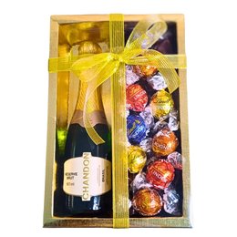 Imagem de Presente Elegante Dourado Chandon Lindt