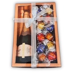Imagem de Presente Elegante Rose Gold: Chandon Chocolate Lindt