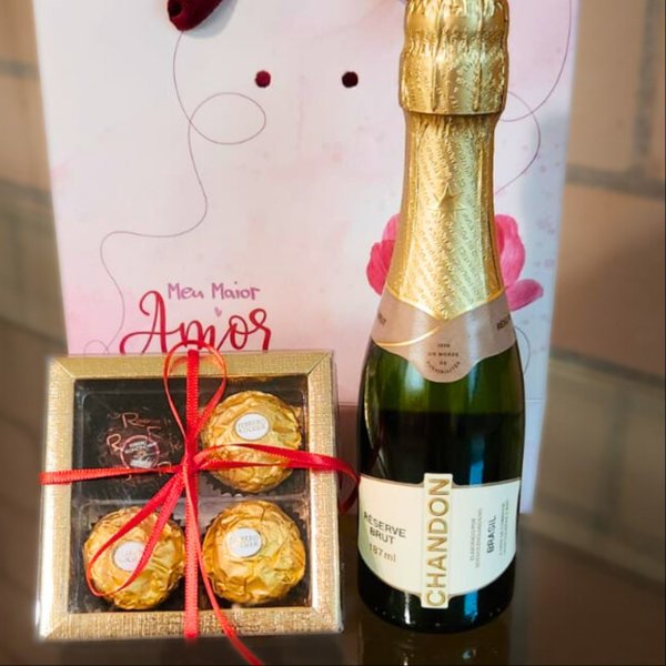Meu Amor Espumante Chandon Chocolate Ferrero Rocher 