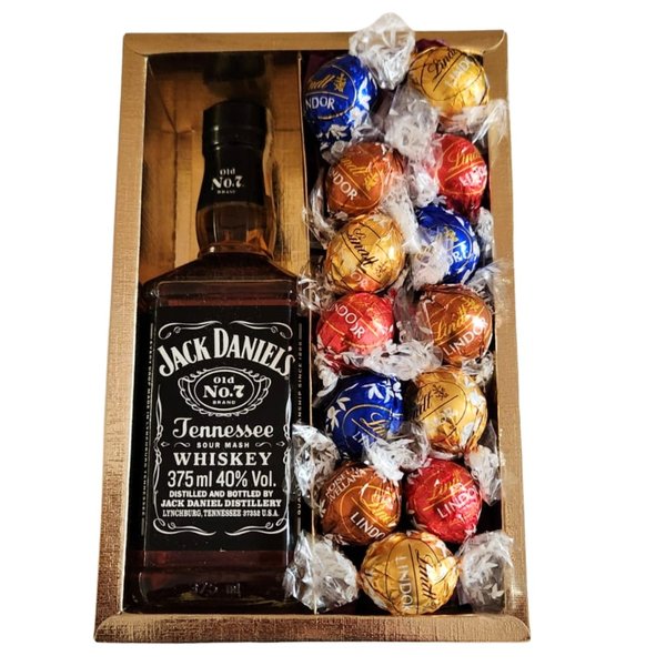 Presente Dourado Whisky Jack Daniels Chocolate Lindt