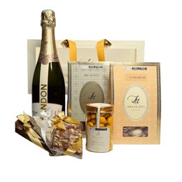 Imagem de Cesta Puro Afeto Lu Chocolates com Chandon