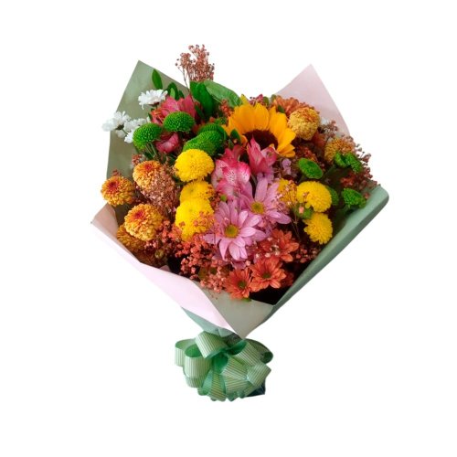 Buquê de Flores do Campo com Girassol