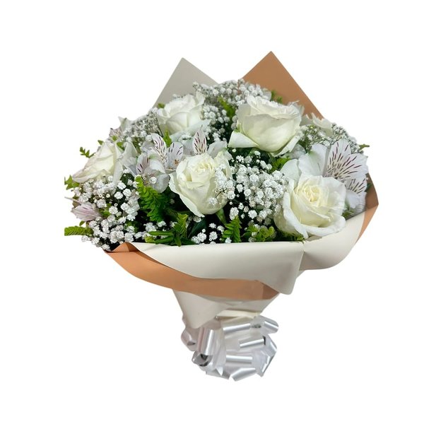 Buquê de Rosas Brancas Exportação