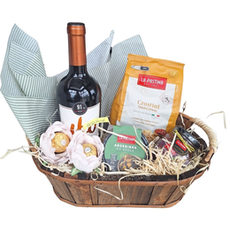 Imagem de Cesta Vinho Argentino e Delicias Italianas