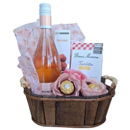 Imagem de Cesta Vinho Rosé e Tartalettes