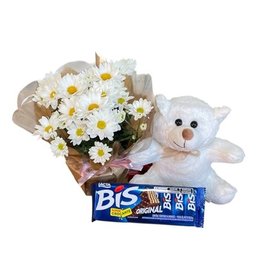 Imagem de Mini Margarida com Urso Pelúcia e Caixa de Bis