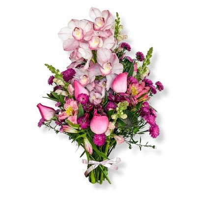 Buquê Orquídea Dos Sonhos Rosa