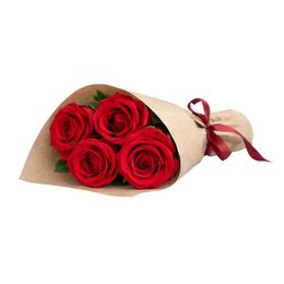 Imagem de Lindo Buquê de 4 Rosas Vernelhas