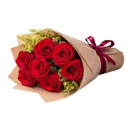 Imagem de Lindo Buquê de 7 Rosas Vermelhas com Tango