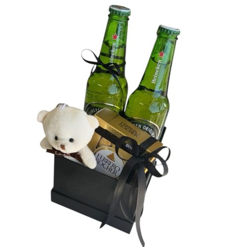 Box Heineken Com Ursinho e Ferrero Rocher Box Heineken Com Ursinho e Ferrero Rocher