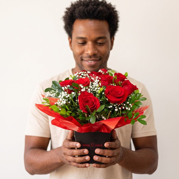 Vaso Love 10 Rosas