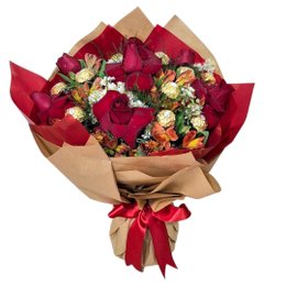 Imagem de Buquê Luxo 6 Rosas com Ferrero Rocher