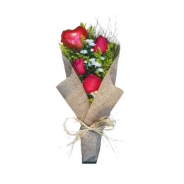 Imagem de Buquê Rosas Vermelhas Rústico