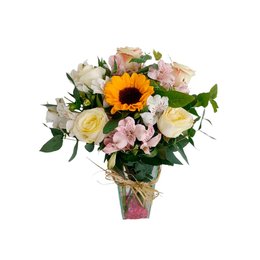 Imagem de Vaso com flores e girassol