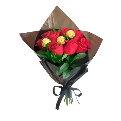 Rosas Vermelhas com Ferrero Rocher