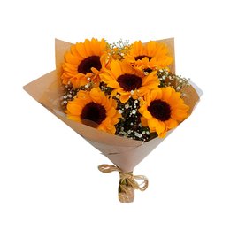 Imagem de Buquê com 5 Girassóis