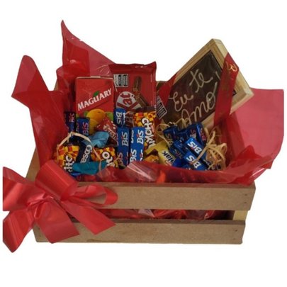 Cesta com Chocolate Romântica