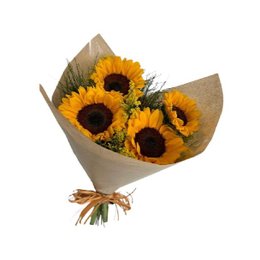 Imagem de Arranjo com 4 Girassóis no Kraft 