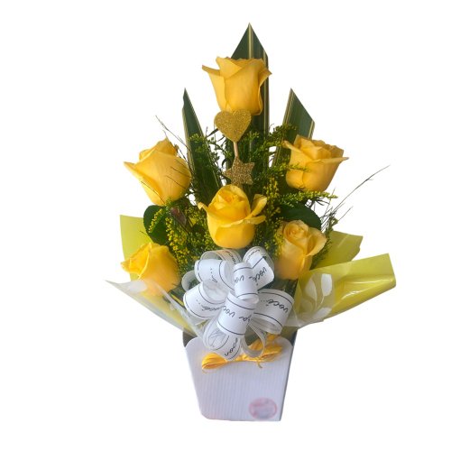 Arranjo de Rosas Amarelas