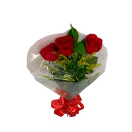Imagem de Buquê 3 Botão de Rosa Vermelhas