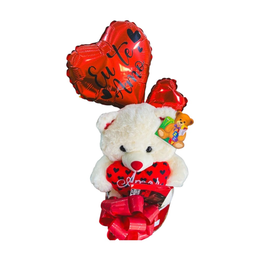 Imagem de Cesta em Lata com Urso e Balão