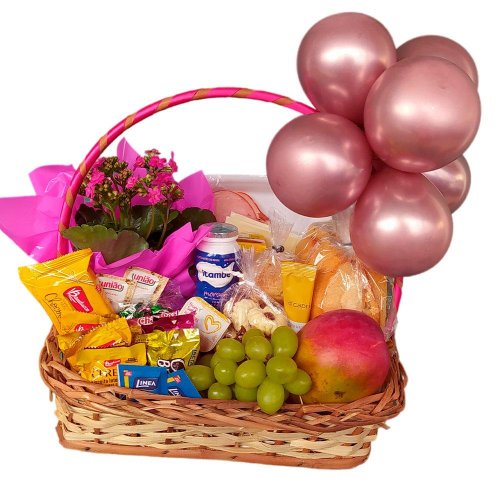Cesta de Aniversário com Mini Balões