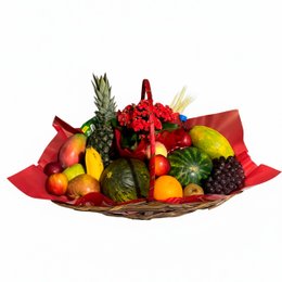 Imagem de Cesta Café da Manhã Saudável com Frutas Frescas