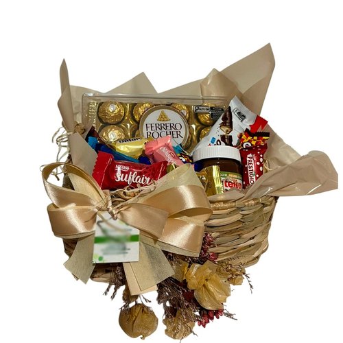 cesta de chocolate premium