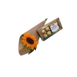 Imagem de Girassol Solitário mais Ferrero Rocher