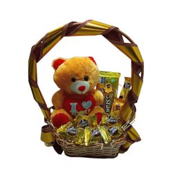 Imagem de Cesta Amor de Ouro com Pelúcia