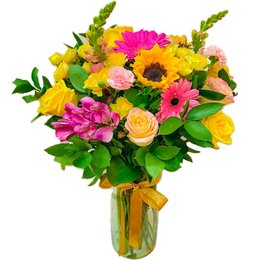 Imagem de Arranjo No Vidro Mix De Flores