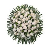Coroa de Flores Branca Premium Média