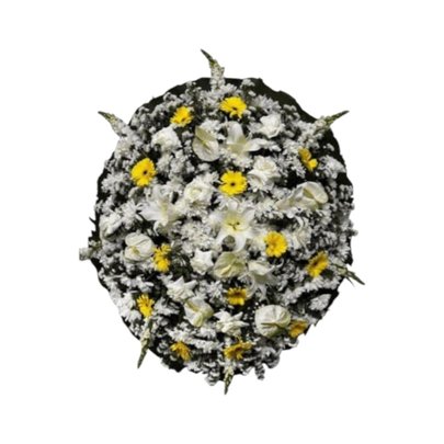 Coroa de Flores Amarela Premium Média
