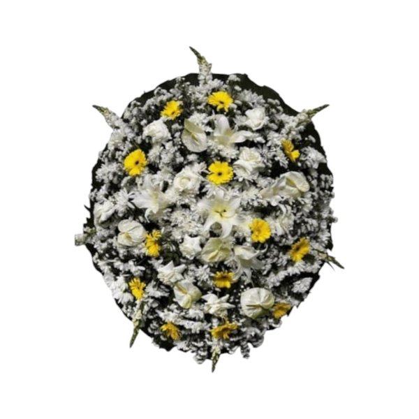 Coroa de Flores Amarela Premium Média 