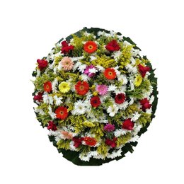 Imagem de Coroa de Flores Colorida Média