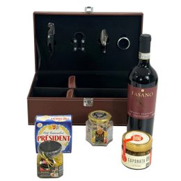 Imagem de Kit Executivo Queijo e Vinho Fasano Clássico