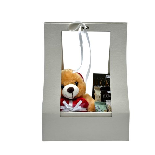 Cesta com Pelúcia de Urso e Chocolates Luckau