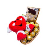Cestinha de Coração com Chocolate