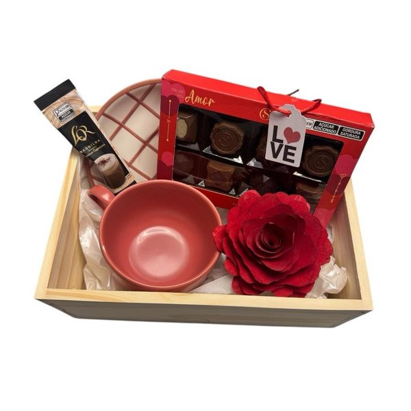 Cesta Romântica com chocolate