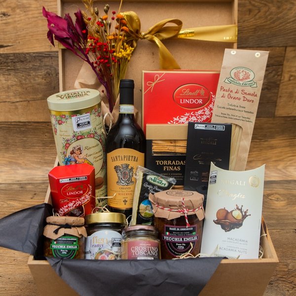 Cesta Gourmet Presente Corporativo/Executivo com Vinho
